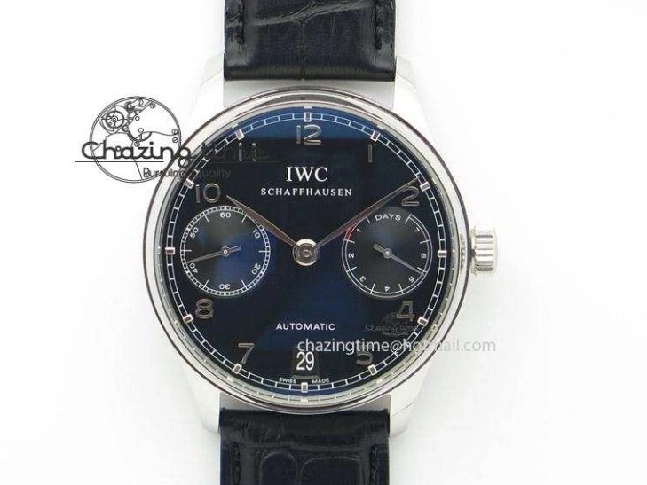 MIROTIME 0719 Supportive Portuguese Chrono IW371431 ZF 1:1 Best Edition Gray Dial On Brown Leather Strap A79350 (Slim Movement) 7261